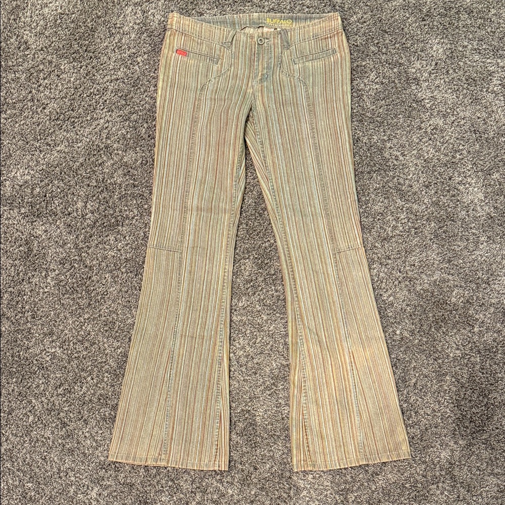 Vintage Buffalo Sz 27 low Rise Multicolor Striped Flare Pants